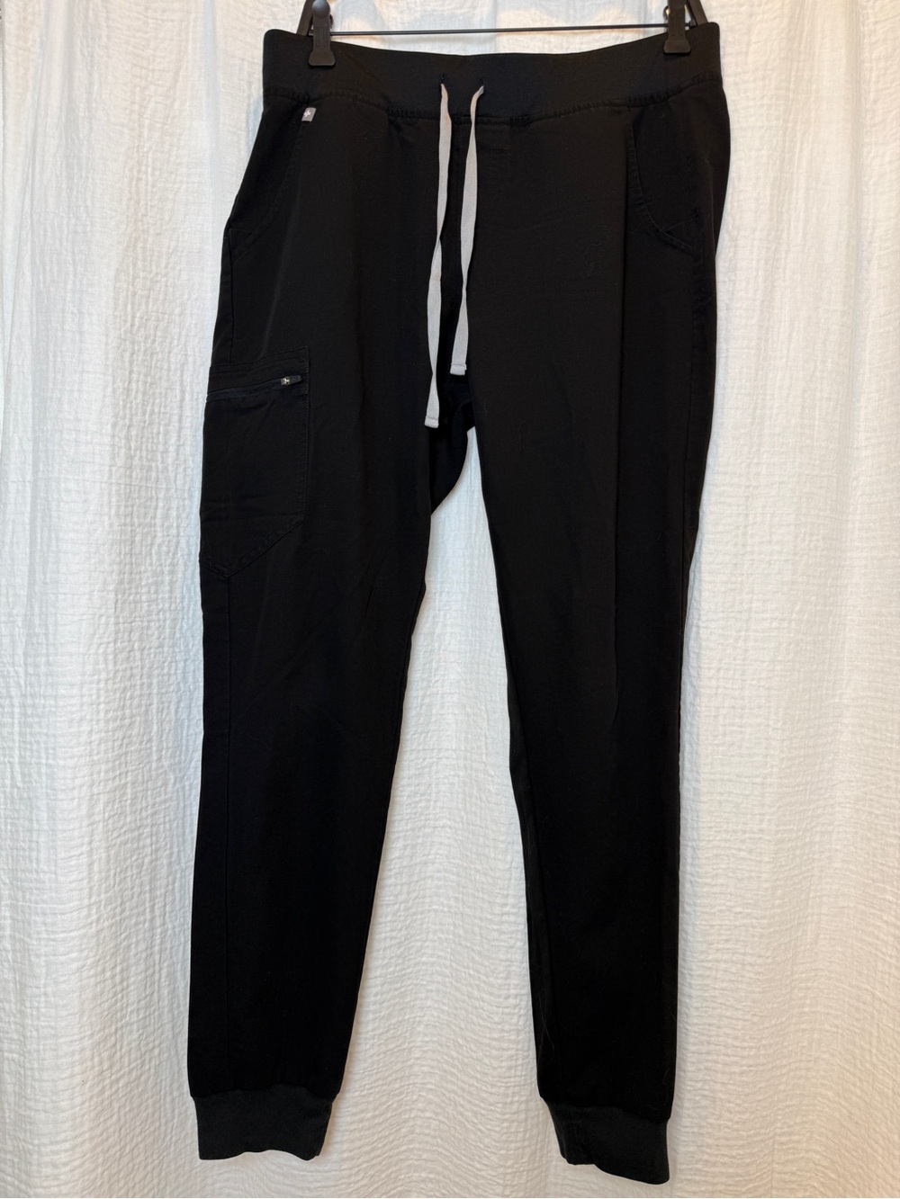 FIGS FIONx Zamora Jogger Scrub Pants Black L/T Large Tall